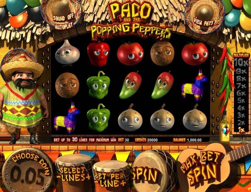 Описание слота «Paco and The Popping Peppers» в казино Слот В»